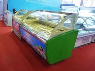 18 سینی R404a سبز بازرگانی بستنی نمایش فریزر برای فروشگاه