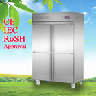 آشپزخانه / خواربار فروشی یخچال فریزر تجاری 3 درب با چرخ متحرک آسان