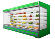 سوپرمارکت نوشیدنی خنک کننده صفحه نمایش تجاری فریزر میوه سبزی چند طبقه باز چیلر CE