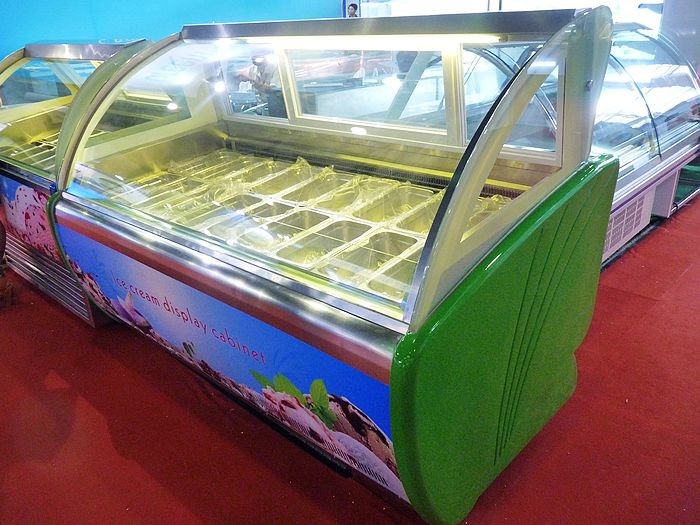 18 سینی R404a سبز بازرگانی بستنی نمایش فریزر برای فروشگاه