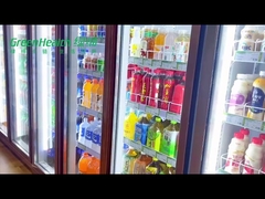 Upright Fridge Commercial Display Cooler Luxury Style Champagne