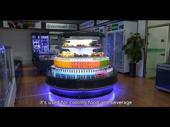 Multideck Round Island Display Chiller For Supermarket Fruit Vegetables