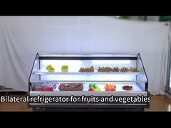 میوه فروشگاه فروشگاه دو طرفه نمایش کولر برای مواد غذایی سبزیجات ظرفیت بزرگ