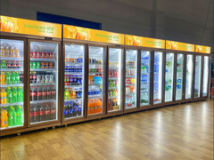 کولر فن خنک کننده درب سوئیچ مشروب نمایش کولر / یخچال سوپرمارکت