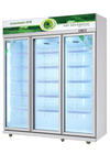 خرده فروشی نمایشگاه تجاری یخچال با 3 درب شیشه ای