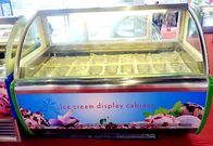 فریزر نمایشی بستنی تجاری Gelato Shop با تابه های سفارشی