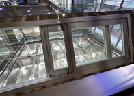 نمایشگر یخچال فریزر یخچال فریزر یخچال با ظروف سفارشی نصب شده