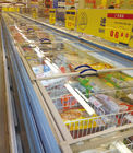 غذای دریایی 1000L سوپرمارکت یخچال فریزر -20 درجه سانتیگراد با پنهان کردن نور شب