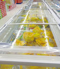 فریزر جزیره سوپرمارکت غذاهای دریایی -20 درجه سانتی گراد - 18 درجه سانتیگراد با درب شیشه ای کشویی
