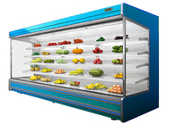 سوپرمارکت نوشیدنی خنک کننده صفحه نمایش تجاری فریزر میوه سبزیجات چند طبقه باز چیلر CE