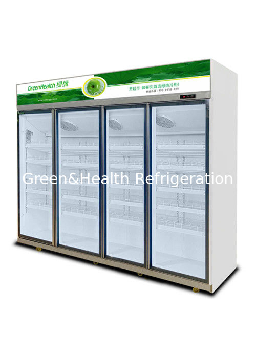 خنک کننده نوشیدنی تجاری با درب سه شیشه ای 1050W قدرت و ظرفیت 1530L برای سوپرمارکت ها