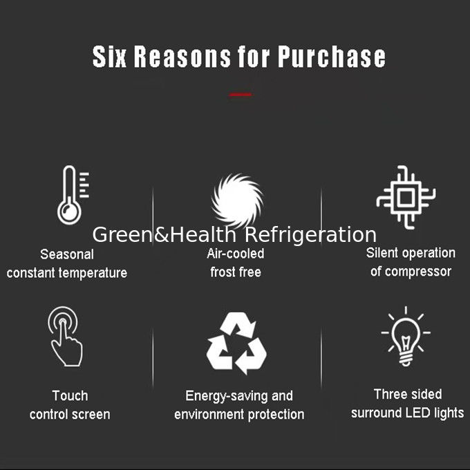 گواهینامه ETL یخچال شراب با تهویه 360 درجه با سیستم خنک کننده اتوماتیک 418L 220V 50HZ