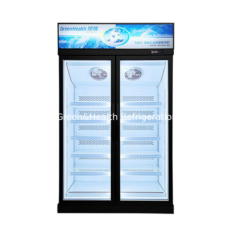 سیستم خنک کننده فن 3 درب یخچال شیشه ای راست با کمپرسور وانبا