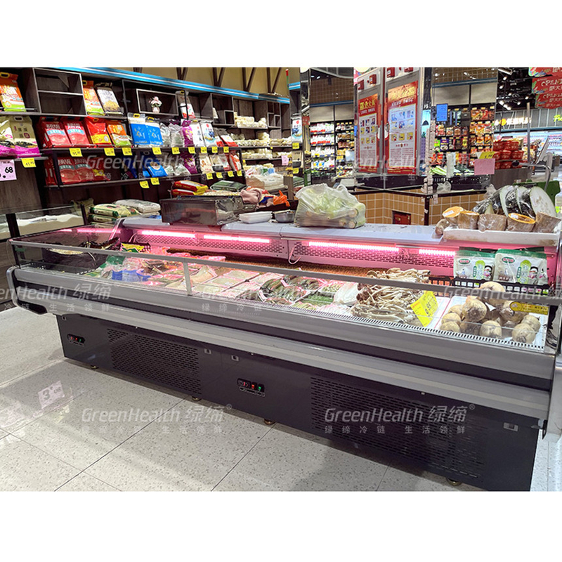 صفحه نمایش گوشت روشن LED یخچال فولاد ضد زنگ داخلی آوتوماتیک تخلیه -2 ~ 8 C