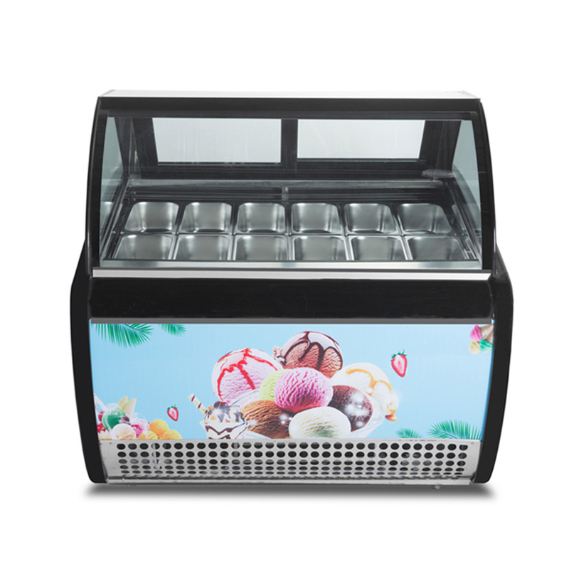 ویترین فریزر بستنی 12 تابه Green Health for Snack Shop CE Rohs