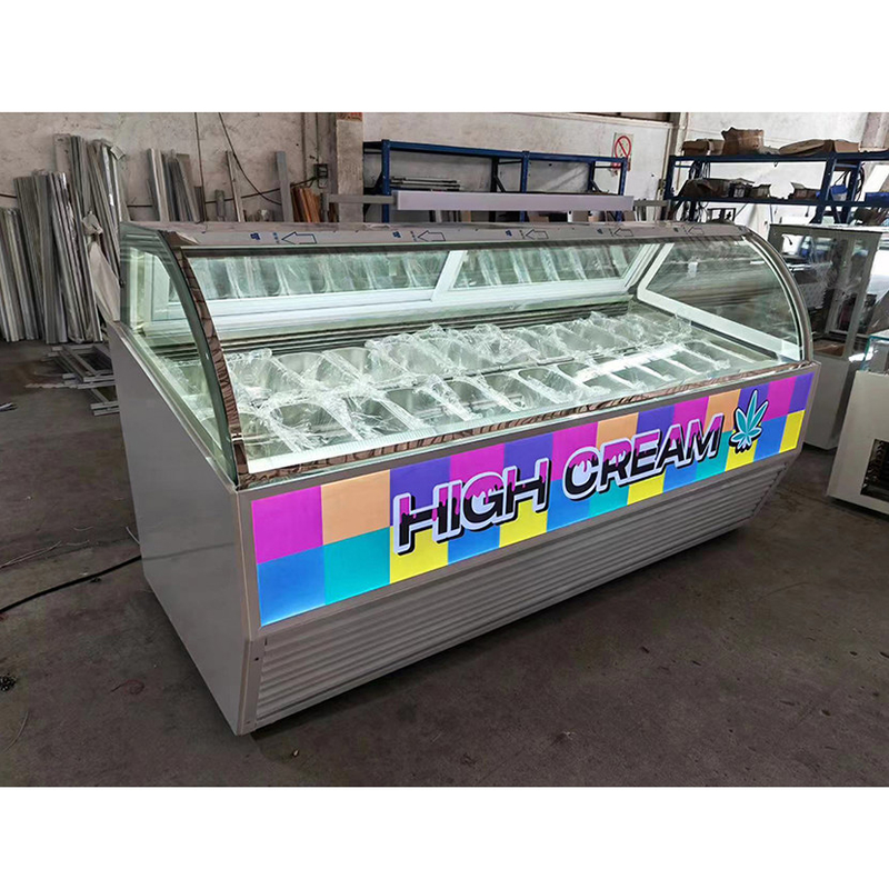 ویترین فریزر بستنی 12 تابه Green Health for Snack Shop CE Rohs