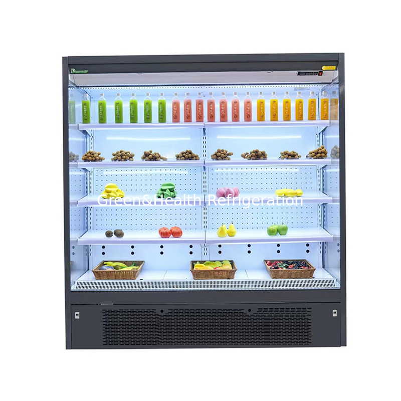 نمایشگر باز یخچال خنک کننده برای مواد غذایی تازه و نوشیدنی نمایشگر دمای 2-8C