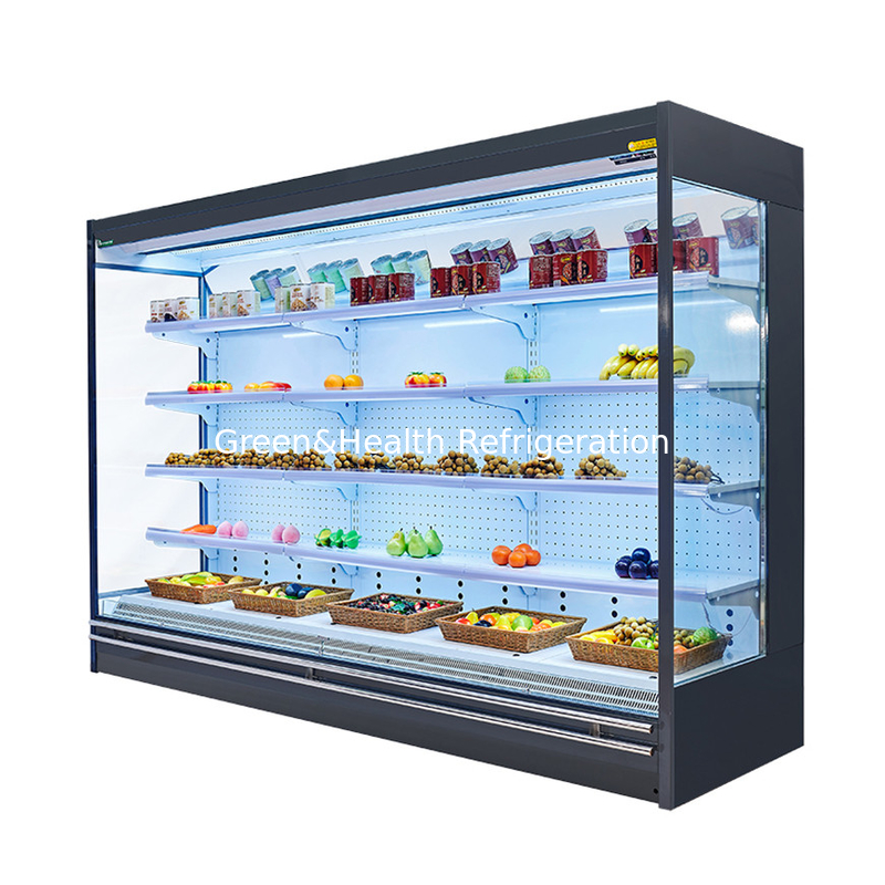 نمایشگر باز یخچال خنک کننده برای مواد غذایی تازه و نوشیدنی نمایشگر دمای 2-8C