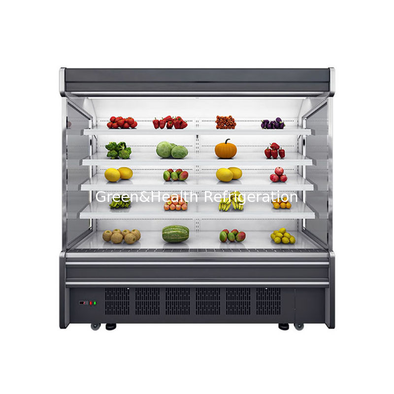 کولر باز تجاری چند طبقه با 4 قفسه 5 فضای نمایش نوردهی LED و R22 خنک کننده