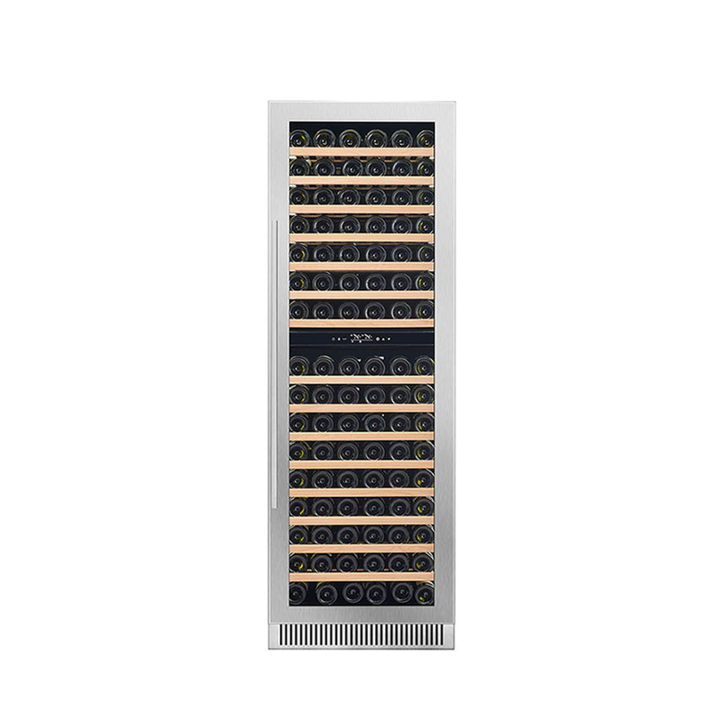 185 بطری شراب نمایش خنک کننده منطقه دوگانه درب شیشه ای الکتریکی مدل LD-185D