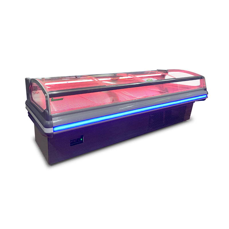 فن فولاد ضد زنگ خنک کننده گوشت نمایش یخچال -2 به 8.C با نور LED