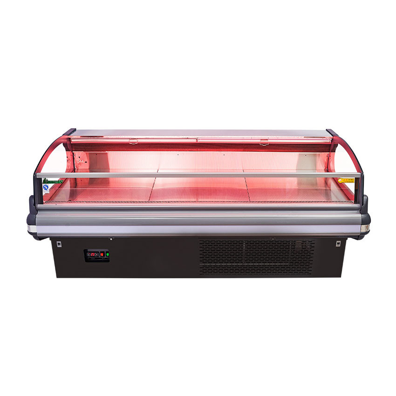 فن فولاد ضد زنگ خنک کننده گوشت نمایش یخچال -2 به 8.C با نور LED