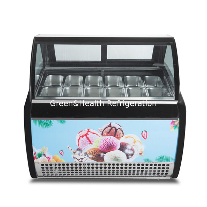 فریزر کانترتاپ Gelato Display با کمپرسور دانفوس شیشه ضد مه و خنک کننده دینامیک هوا