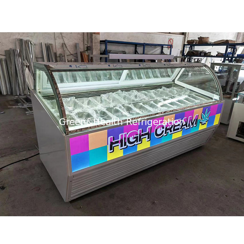 فریزر کانترتاپ Gelato Display با کمپرسور دانفوس شیشه ضد مه و خنک کننده دینامیک هوا