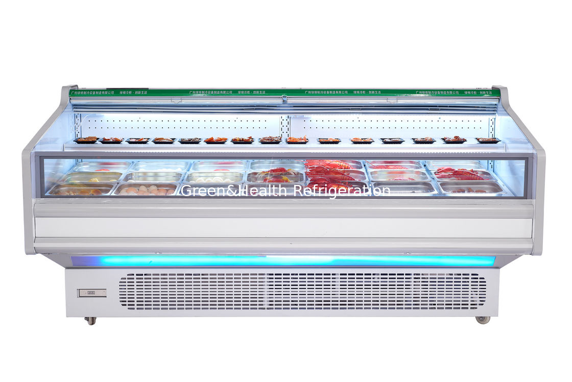 800L فولاد ضد زنگ فریزر افقی باز برای یخچال گوشت فریزر تجاری