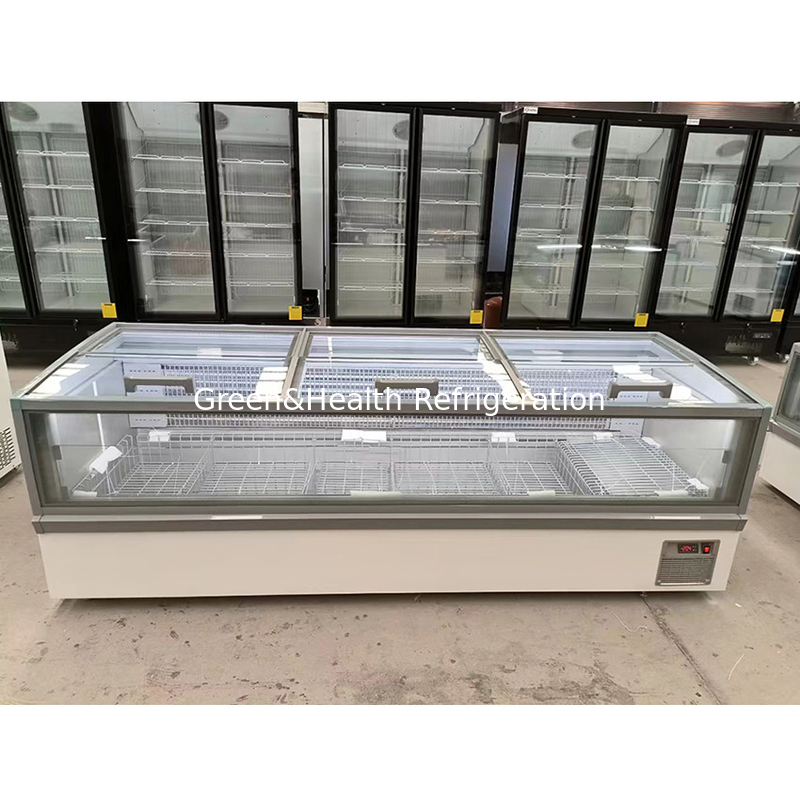 فروش مستقیم کارخانه تجاری افقی بزرگ ذخیره سازی نمایشگاه جزایر کالاها کابینت