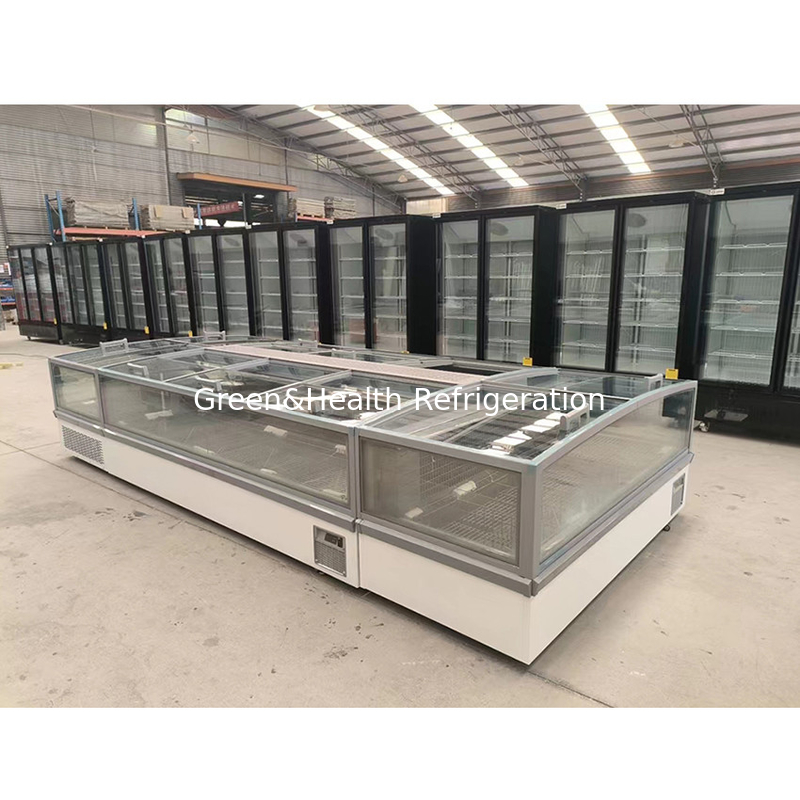 فروش مستقیم کارخانه تجاری افقی بزرگ ذخیره سازی نمایشگاه جزایر کالاها کابینت