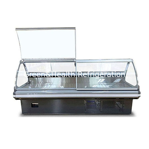 فروشگاه گوشت/سپر مارکت/فلیپ تاپ شیشه ای فولادی فولادی