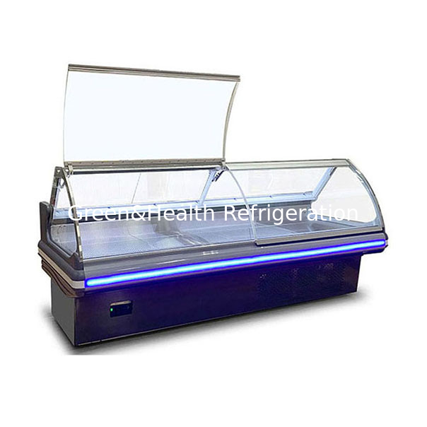 فروشگاه گوشت/سپر مارکت/فلیپ تاپ شیشه ای فولادی فولادی
