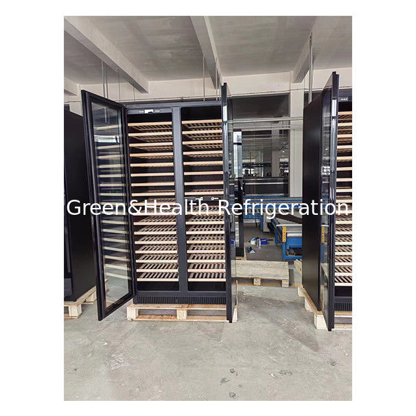 گواهینامه ETL یک درب/دو درب قفسه چوب بلوط پنجره شیشه ای یخچال ذخیره شراب قرمز