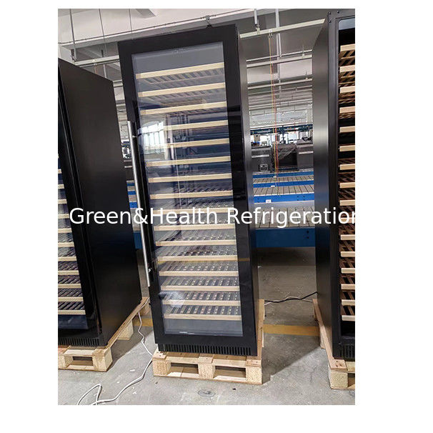 گواهینامه ETL یک درب/دو درب قفسه چوب بلوط پنجره شیشه ای یخچال ذخیره شراب قرمز