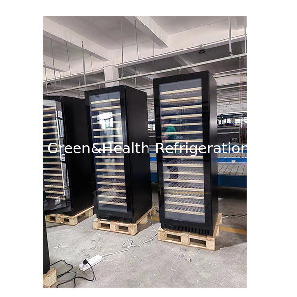 گواهینامه ETL یک درب/دو درب قفسه چوب بلوط پنجره شیشه ای یخچال ذخیره شراب قرمز