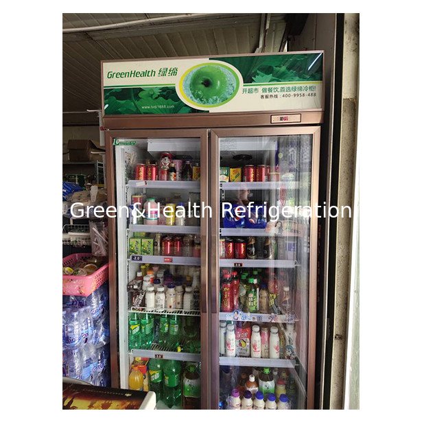 سوپرمارکت تجاری / فروشگاه دو / سه درب شیشه ای یخچال اقتصاد یخچال نمایش