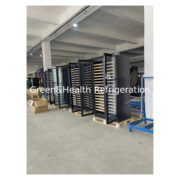 گواهینامه ETL سیاه چند لایه چوب بلوط قفسه شراب ذخیره سازی نمایشگاه های خنک کننده با کیفیت بالا