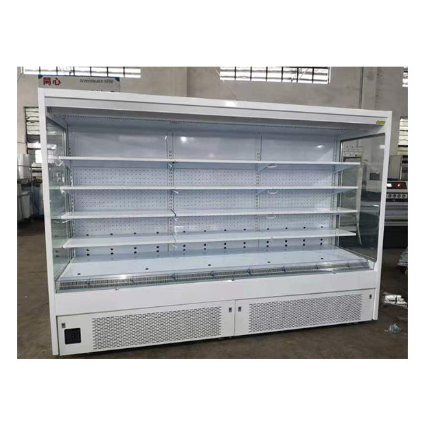 کیفیت بالا تجاری زاویه راست پنج لایه قفسه باز ذخیره سازی مواد غذایی کابینت پرده هوا فریزر