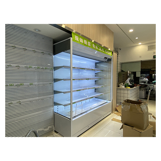 سوپرمارکت / فروشگاه راحتی فریزر زاویه راست باز برای ذخیره مواد غذایی / نوشیدنی