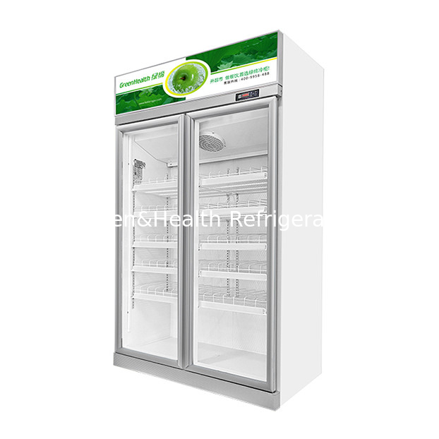 سوپرمارکت تجاری / فروشگاه دو درب شیشه ای یخچال اقتصاد یخچال نمایش