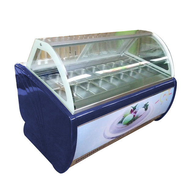 فروش مستقیم کارخانه شیشه خمیده 16 سینی کیک یخچال نمایشگر فریزر برای فروش