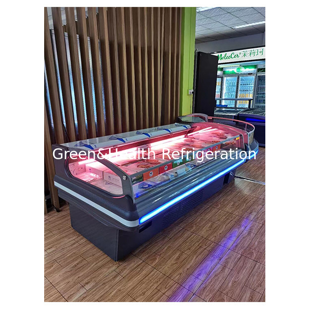 فریزر نمایشگر ذخیره سازی گوشت تازه با دمای پایین، کمپرسور وارداتی با کیفیت بالا، سرمایش سریع و افقی
