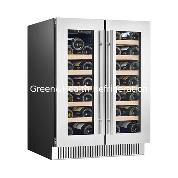 فروش مستقیم کارخانه 68 بطری بلوط لمینت شده یخچال نمایش شراب قرمز فریزر شراب قرمز