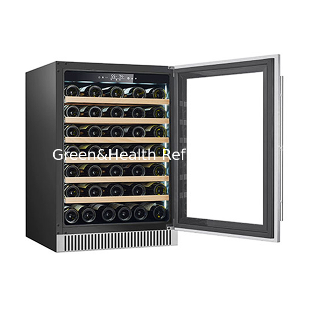 فروش مستقیم کارخانه 68 بطری بلوط لمینت شده یخچال نمایش شراب قرمز فریزر شراب قرمز