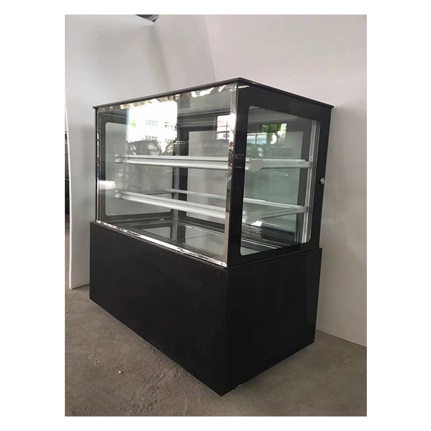 فریزر نمایشگر ذخیره سازی کیک استیل ضد زنگ زاویه راست تجاری سوپرمارکت/فروشگاه