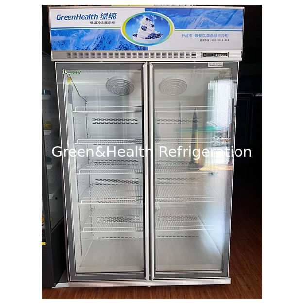 فریزر نمایشگر فروشگاهی/سوپرمارکت با درب شیشه ای تک جداره ضد بخار