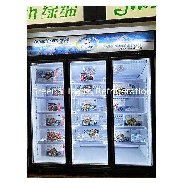 فریزر نمایشگر فروشگاهی/سوپرمارکت با درب شیشه ای تک جداره ضد بخار