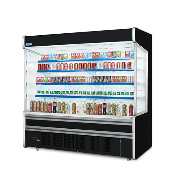 کابینت یخچال‌دار ذخیره‌سازی باز زاویه‌ی راست سفارشی چند رنگ برای کالاها