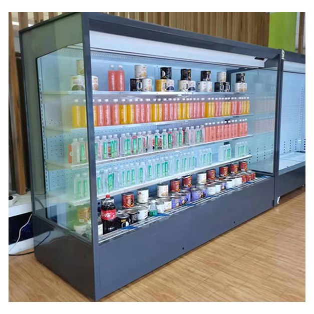 یخچال های باز زاویه راست با قفسه های چندگانه برای فروش